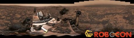 Hình ảnh panorama 360 độ do tàu Curiosity chụp được.