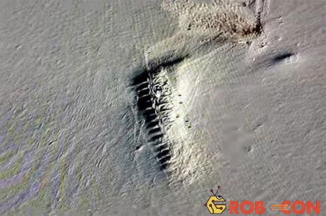 Hình ảnh bí ẩn được cho là một thị trấn bị chôn vùi ở Nam Cực.