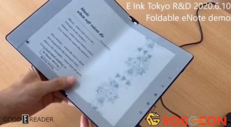 E Ink biểu diễn máy đọc sách điện tử màn hình gập, có thể ghi chú thẳng lên màn hình