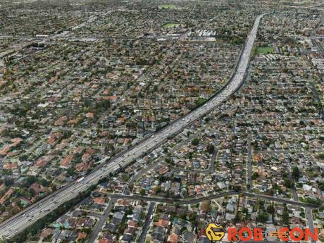 Đường cao tốc Santa Ana ở Los Angeles, California, Mỹ.