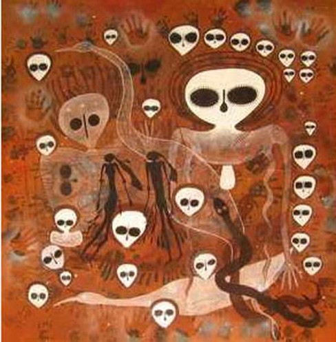 Kỳ lạ bức vẽ trên đá về người Wandjina giống người ngoài hành tinh