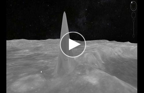 Phát hiện vật thể lạ trên Mặt trăng giống hình tòa tháp cao 5km