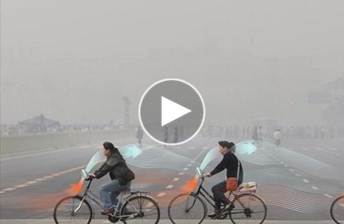 Xe đạp 'ăn' khói mù và nhả không khí sạch ở Trung Quốc