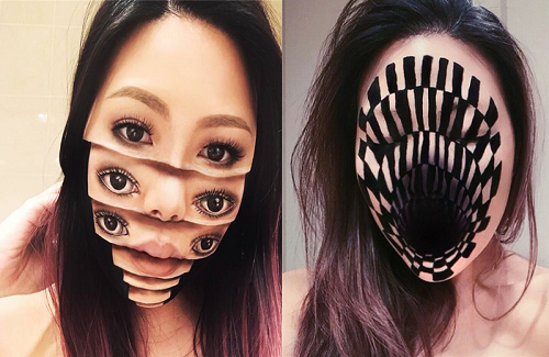 Những bức ảnh selfie "ảo giác" tạo ra từ make-up này chắc chắn sẽ khiến bạn phải hoa mắt