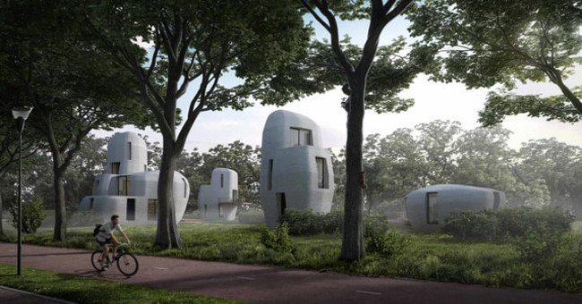 Xây cụm nhà ở bằng công nghệ in 3D đầu tiên trên thế giới ở Hà Lan
