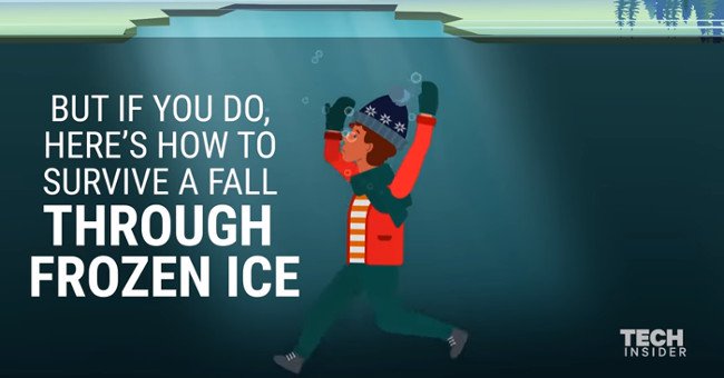 Video: Cách thoát hiểm khi ngã xuống hồ nước đóng băng