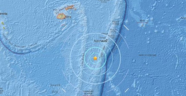 Động đất 8,2 độ ngoài khơi đảo Fiji