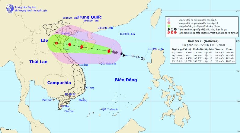 Tin bão số 7 Nangka: Gió giật cấp 11, Bắc Bộ và Bắc Trung Bộ mưa to - VnReview